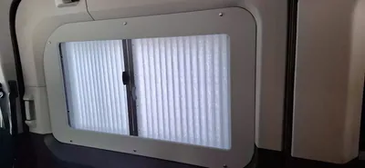16-seat van window detail